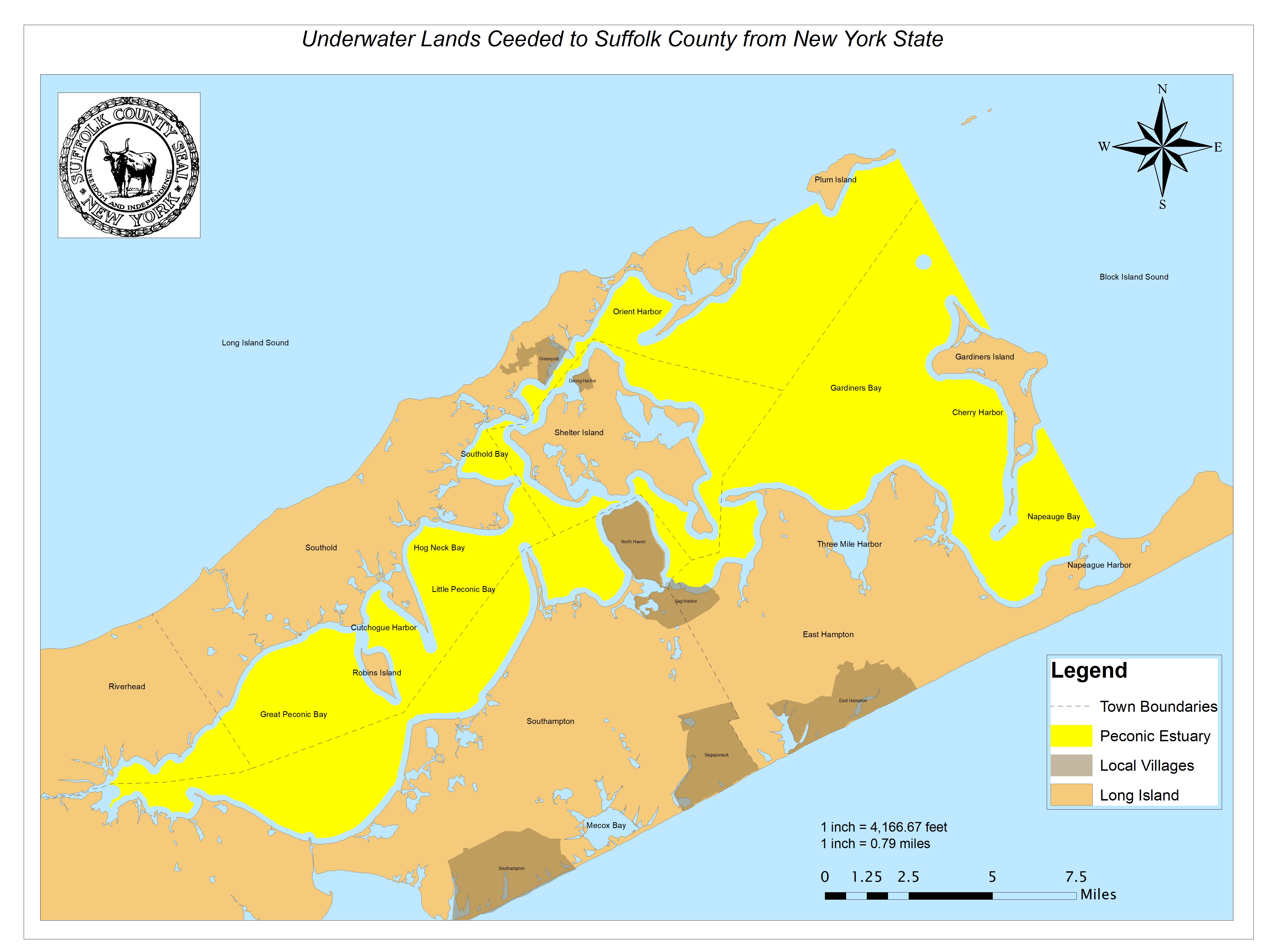 Map of Peconic Estuary